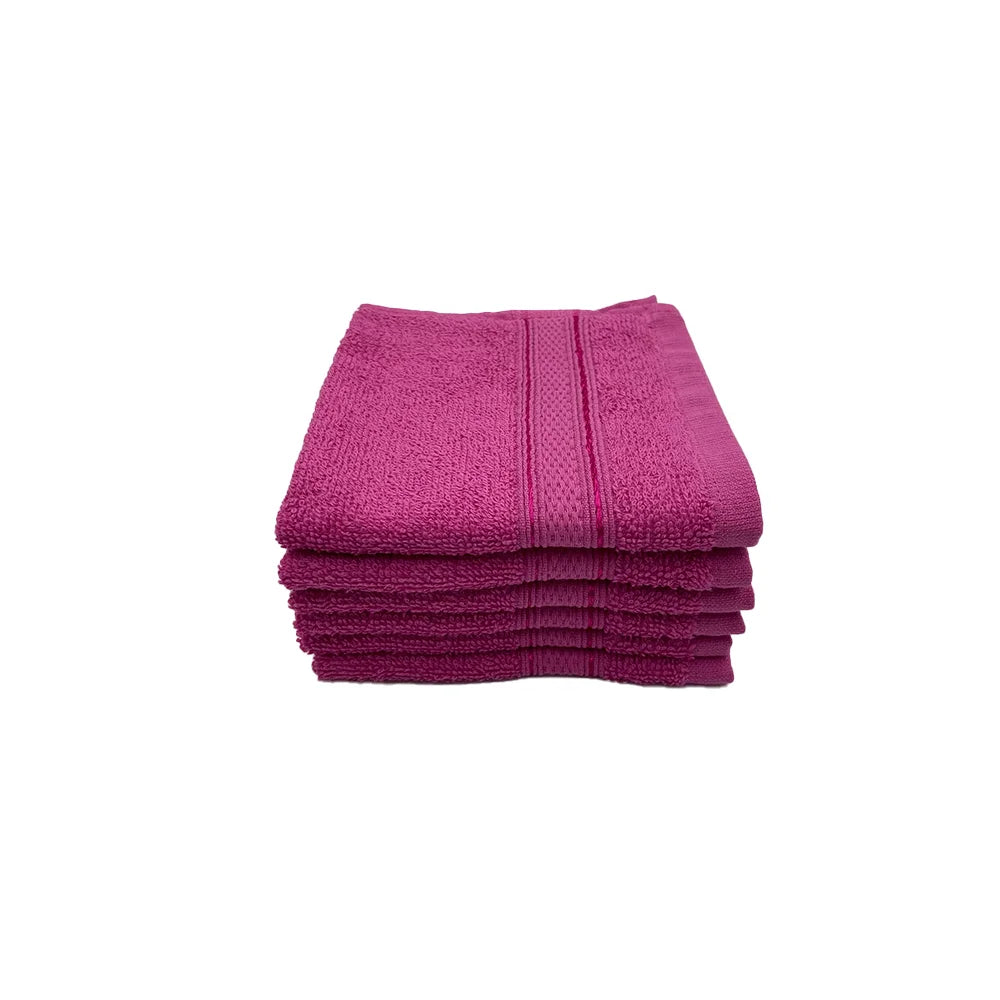 BYFT Daffodil Cotton Towel Fuchsia Pink Luxury - Soft, Absorbent, Quick-Dry, 500 GSM Bath Towel Set