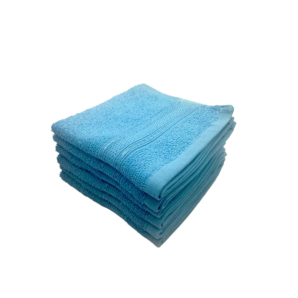 BYFT Daffodil Cotton Towel Light Blue Luxury - Soft, Absorbent, Quick-Dry, 500 GSM Bath Towel Set