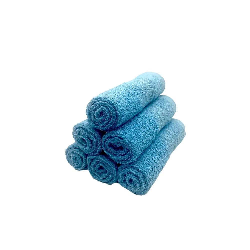 BYFT Daffodil Cotton Towel Light Blue Luxury - Soft, Absorbent, Quick-Dry, 500 GSM Bath Towel Set