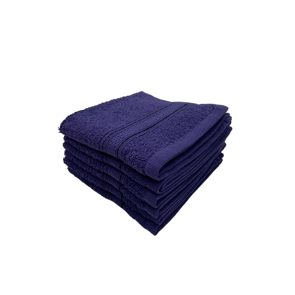 BYFT Daffodil Cotton Towel Navy Blue Luxury - Soft, Absorbent, Quick-Dry, 500 GSM Bath Towel Set