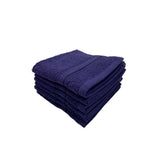 BYFT Daffodil Cotton Towel Navy Blue Luxury - Soft, Absorbent, Quick-Dry, 500 GSM Bath Towel Set