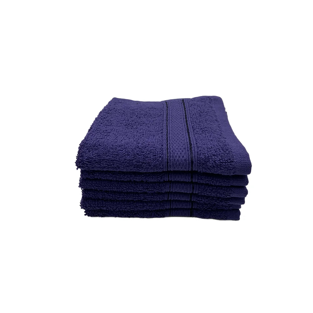 BYFT Daffodil Cotton Towel Navy Blue Luxury - Soft, Absorbent, Quick-Dry, 500 GSM Bath Towel Set