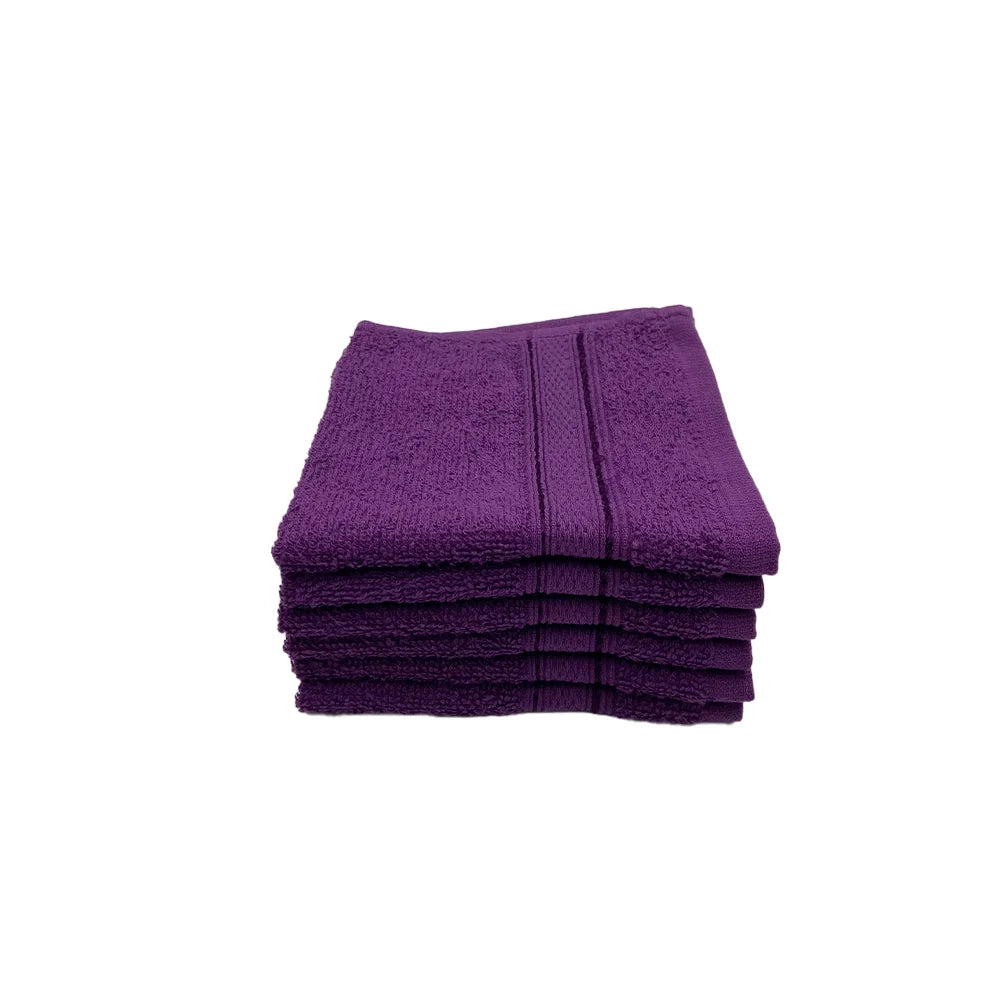 BYFT Daffodil Cotton Towel Purple Luxury - Soft, Absorbent, Quick-Dry, 500 GSM Bath Towel Set