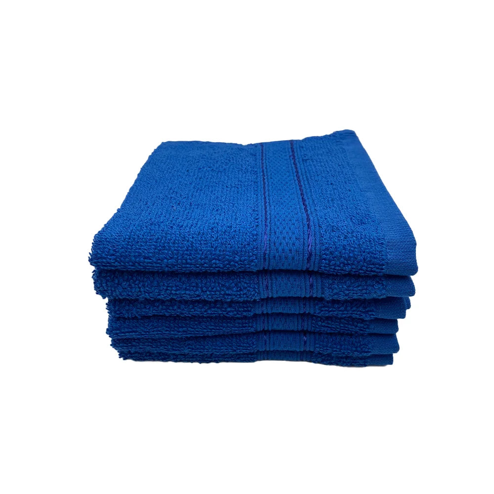 BYFT Daffodil Cotton Towel Royal Blue Luxury - Soft, Absorbent, Quick-Dry, 500 GSM Bath Towel Set