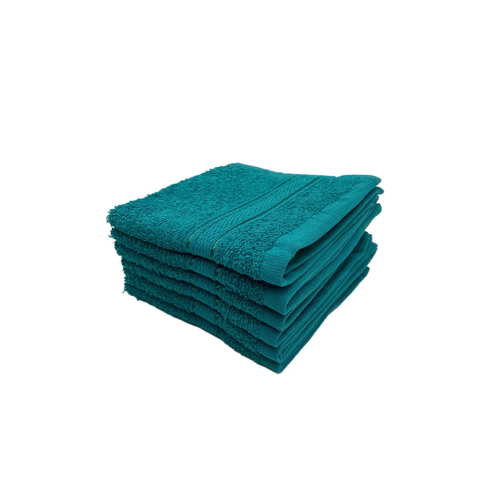 BYFT Daffodil Cotton Towel Turquoise Blue Luxury - Soft, Absorbent, Quick-Dry, 500 GSM Bath Towel Set