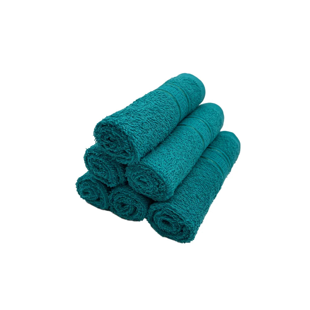 BYFT Daffodil Cotton Towel Turquoise Blue Luxury - Soft, Absorbent, Quick-Dry, 500 GSM Bath Towel Set