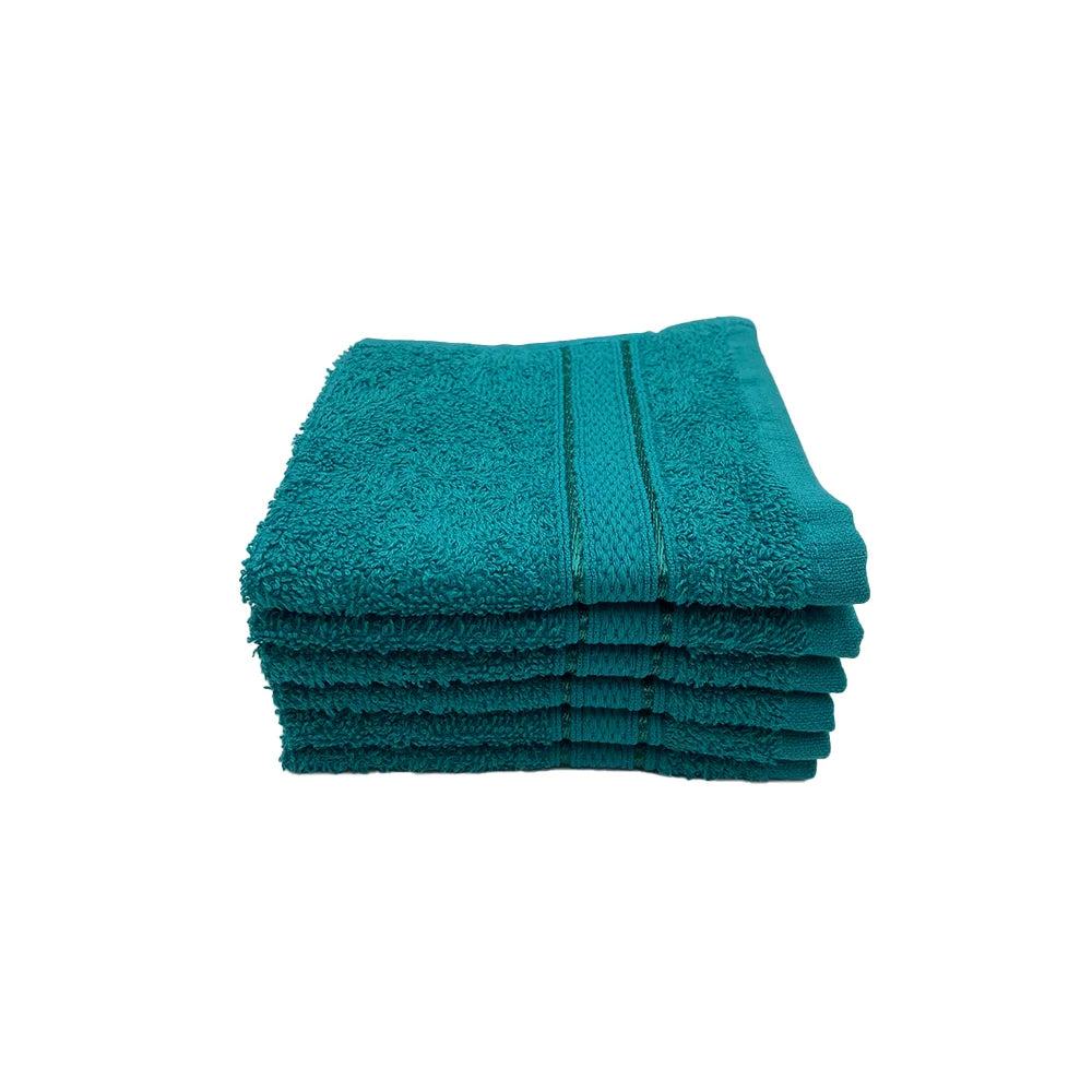 BYFT Daffodil Cotton Towel Turquoise Blue Luxury - Soft, Absorbent, Quick-Dry, 500 GSM Bath Towel Set