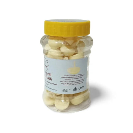 BYFT008064 POOJA ESSENTIALS VANASPATI GHEE BATTI WHITE Set of 1 B.webp
