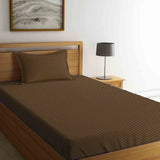 BYFT Tulip - Fitted Sheet 1 Cm Satin Stripe| Cotton, 300 TC, Soft & Luxurious Bed Linen