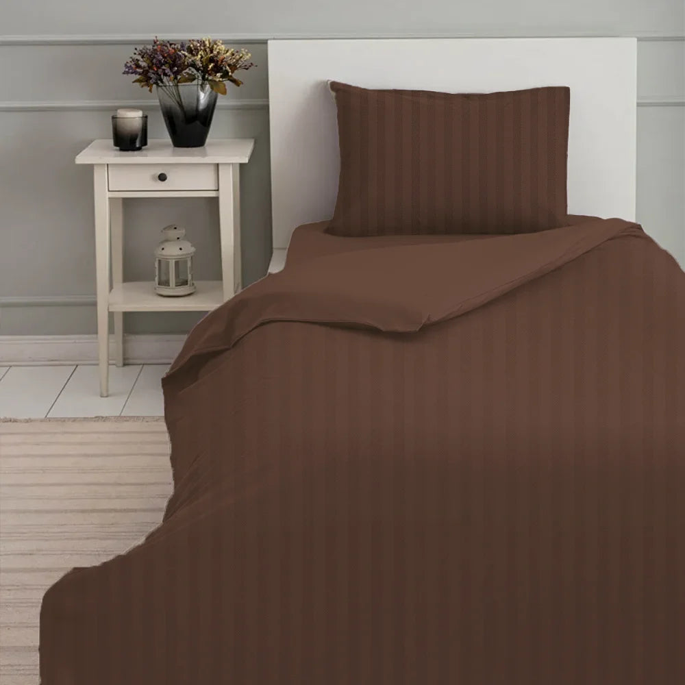 BYFT Tulip - Duvet Cover 1 Cm Satin Stripe| Cotton, 300 TC, Soft & Luxurious Bed Linen