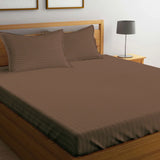BYFT Tulip - Fitted Sheet 1 Cm Satin Stripe| Cotton, 300 TC, Soft & Luxurious Bed Linen