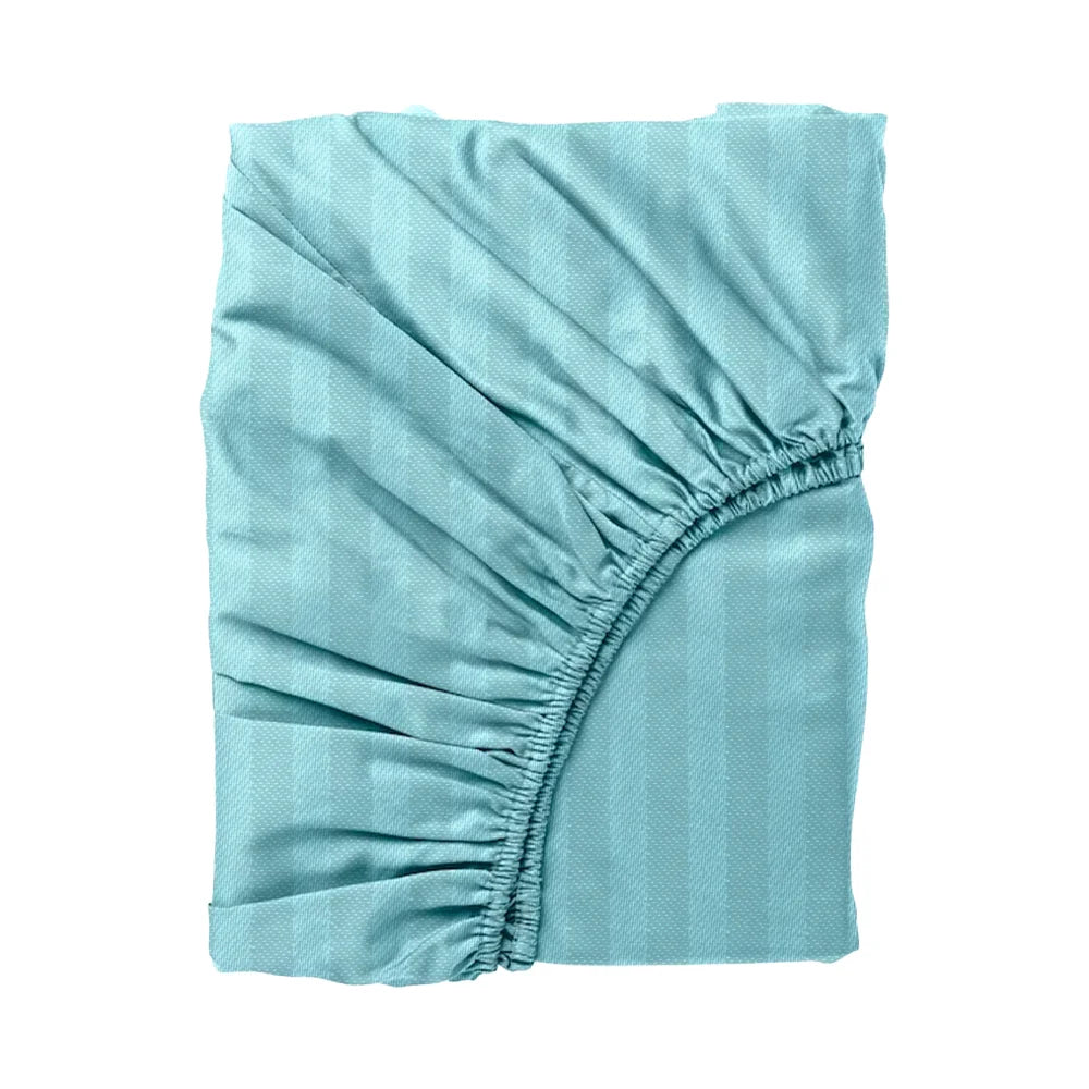 BYFT Tulip - Fitted Sheet 1 Cm Satin Stripe| Cotton, 300 TC, Soft & Luxurious Bed Linen