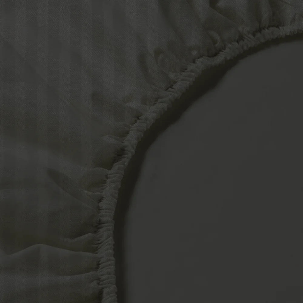 BYFT Tulip - Fitted Sheet 1 Cm Satin Stripe| Cotton, 300 TC, Soft & Luxurious Bed Linen
