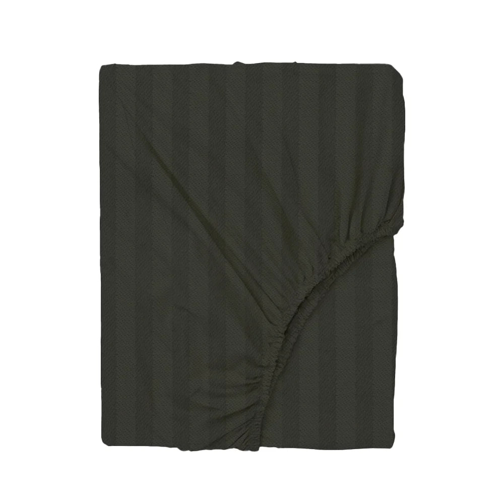 BYFT Tulip - Fitted Sheet 1 Cm Satin Stripe| Cotton, 300 TC, Soft & Luxurious Bed Linen