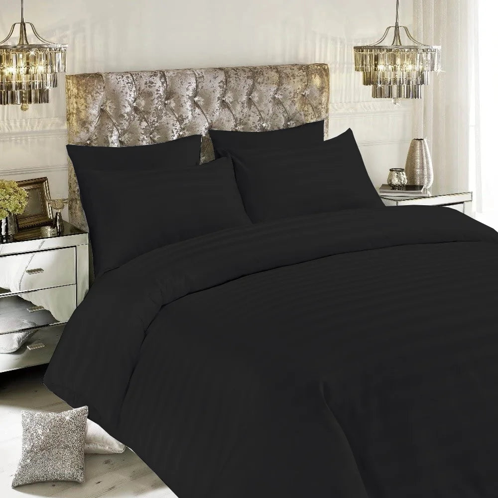 BYFT Tulip - Duvet Cover 1 Cm Satin Stripe| Cotton, 300 TC, Soft & Luxurious Bed Linen