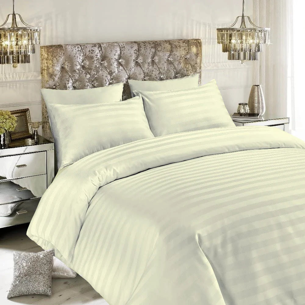 BYFT Tulip - Duvet Cover 1 Cm Satin Stripe| Cotton, 300 TC, Soft & Luxurious Bed Linen