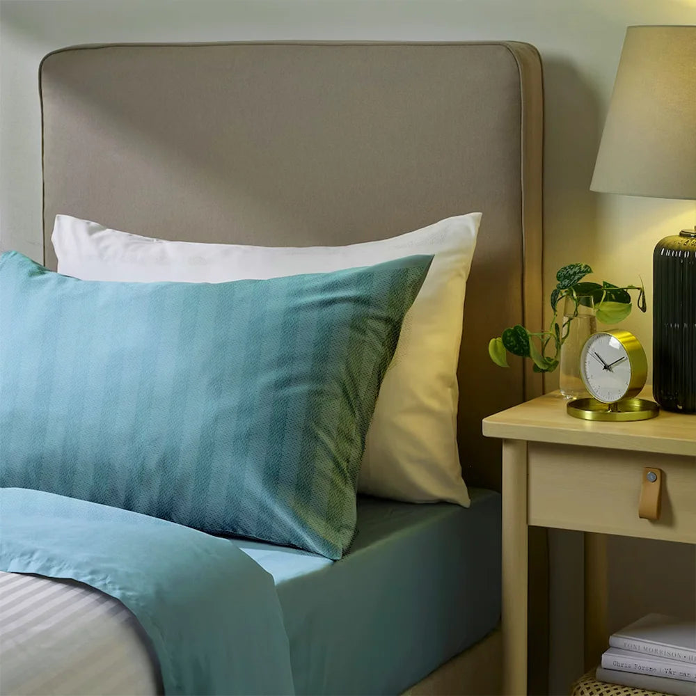 BYFT Tulip - Pillow Cover 1 Cm Satin Stripe| Cotton, 300 TC, Soft & Luxurious Bed Linen