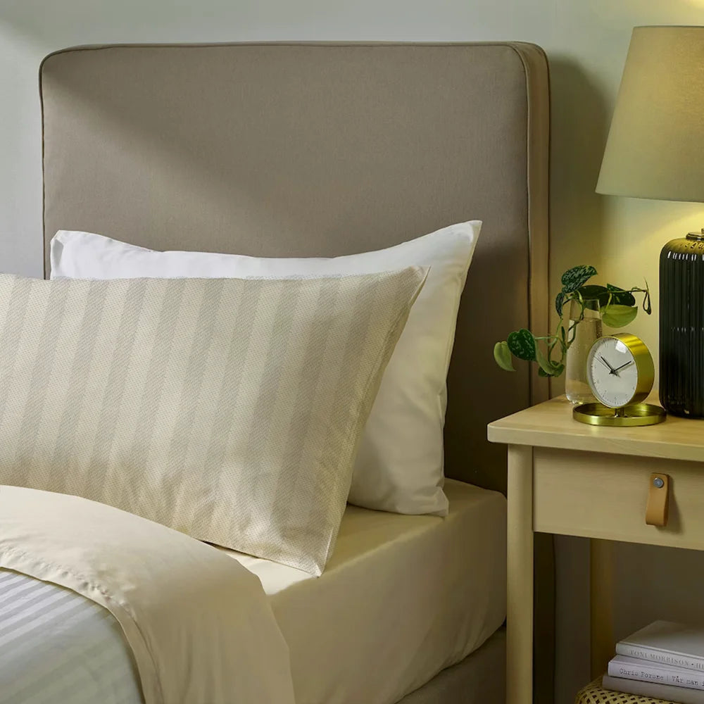 BYFT Tulip - Pillow Cover 1 Cm Satin Stripe| Cotton, 300 TC, Soft & Luxurious Bed Linen