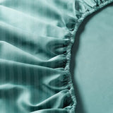 BYFT Tulip - Fitted Sheet 1 Cm Satin Stripe| Cotton, 300 TC, Soft & Luxurious Bed Linen