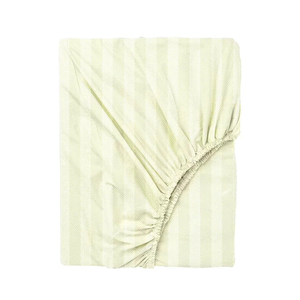 BYFT Tulip - Fitted Sheet 1 Cm Satin Stripe| Cotton, 300 TC, Soft & Luxurious Bed Linen