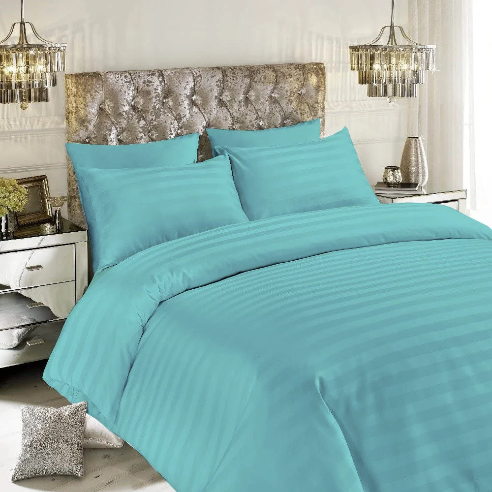 BYFT Tulip - Duvet Cover 1 Cm Satin Stripe| Cotton, 300 TC, Soft & Luxurious Bed Linen