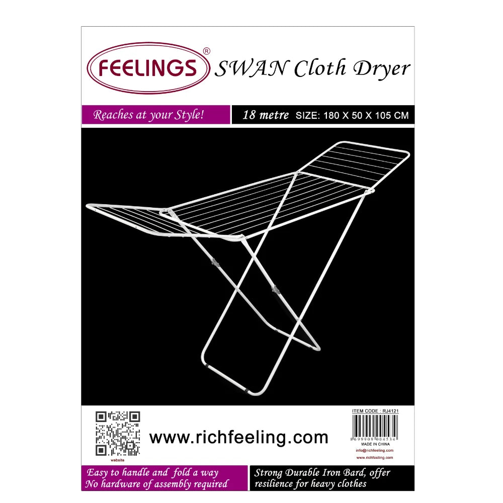 feelings cloth dryer swan 18 mtr 128 x 50 x 5 cm