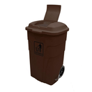 BYFT008319 AKC Trash Bin 120 Ltr Brown Plastic Set of 1
