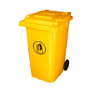 BYFT008359 AKC Plastic Garbage Bin 240 Ltr Yellow Set of 1