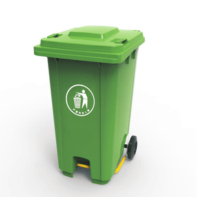 BYFT008377 AKC Plastic Trash Can 240 Ltr Green Set of 1