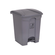 BYFT008446 AKC Trash Bin with Pedal 68 Ltr Grey Plastic Set of 1