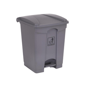 BYFT008446 AKC Trash Bin with Pedal 68 Ltr Grey Plastic Set of 1