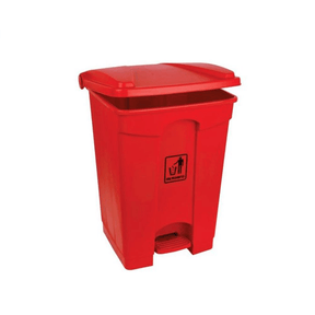 BYFT008466 AKC Garbage Can with Pedal 45 Ltr Red Plastic Set of 1