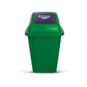 BYFT008468 AKC Garbage Can 60 Ltr Green Black Plastic Set of 1