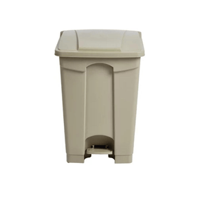 BYFT008470 AKC Garbage Can with Pedal 68 Ltr Beige Plastic Set of 1