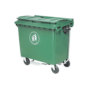 BYFT008480 AKC Trash Bin 119 x 130 x 103 cm Green Black Plastic Set of 1