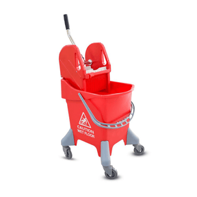 BYFT008508 AKC Mop Bucket with Wringer 32 Ltr Red Black Plastic Set of 1
