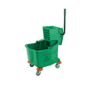 BYFT008510 AKC Mop Bucket with Deluxe Wringer 32 Ltr Green Plastic Set of 1