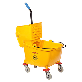 BYFT008518 AKC Mop Bucket with Wringer 24 Ltr Yellow Plastic Set of 1
