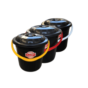 BYFT008533 AKC Bucket with Lid 5 Ltr Plastic Set of 3