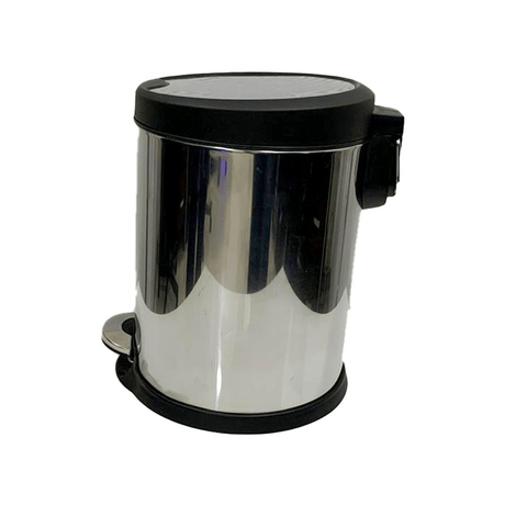 BYFT008569 AKC Trash Bin 5 Ltr Silver Grey Plastic Set of 1.png