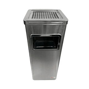 BYFT008577 AKC Ashtray Bin 30 Ltr Silver Plastic Set of 1