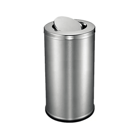 BYFT008586 EKO Swing Top Bin 56 Ltr Silver Stainless Steel Set of 1