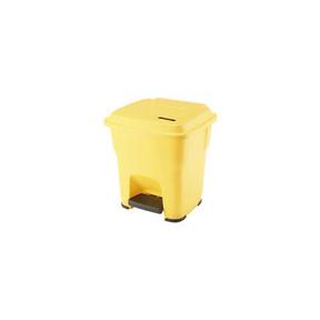 BYFT008616 Rothopro Trash Can with Pedal 35 Ltr Yellow Black Plastic Set of 1
