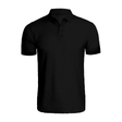 BYFT008719 BYFT Plain Black Polo Neck T Shirt Cotton 220 GSM Set of 1