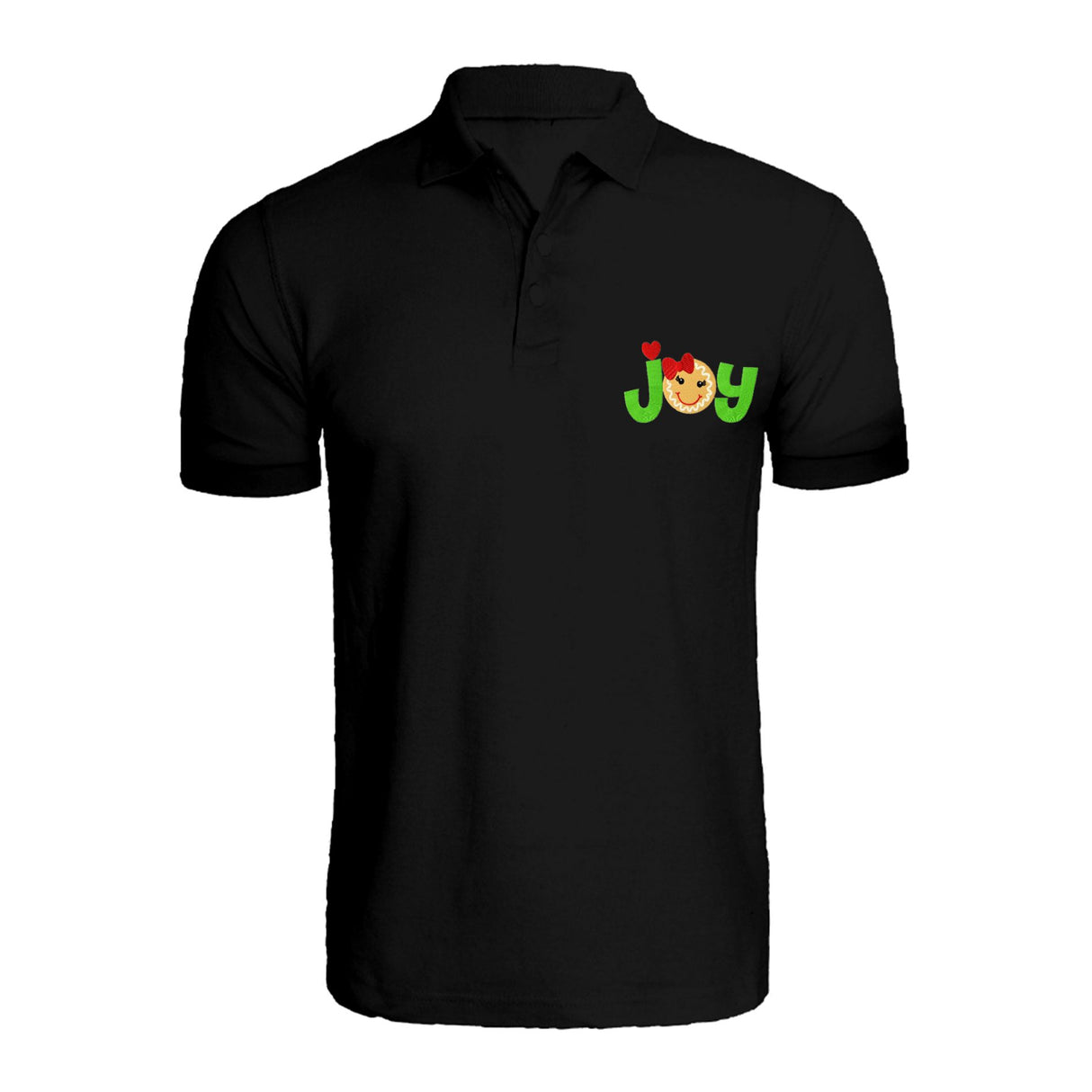 BYFT008785 BYFT Polo Neck T Shirt Black Embroidery Gingerbread Joy Set of 1.jpg