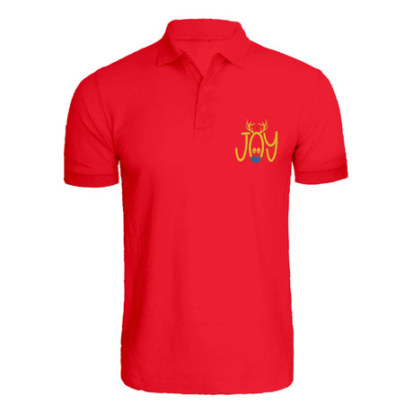 BYFT008796 BYFT Polo Neck T Shirt Red Embroidery Reindeer Joy Set of 1.jpg