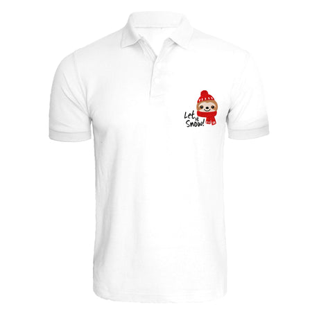 BYFT008805 BYFT Polo Neck T Shirt White Embroidery Koala Bear with Let it Snow Set of 1.jpg