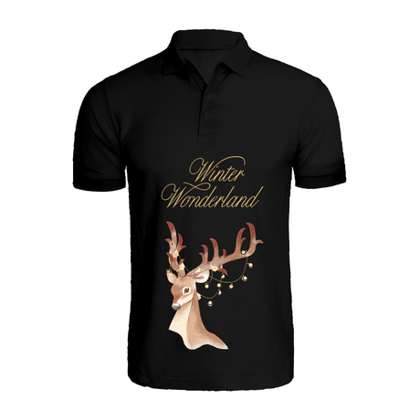 BYFT008855 BYFT Polo Neck T Shirt Black Printed Winter Wonderland Deer Set of 1.png