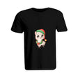 BYFT Printed Christmas Designed T-Shirt - Llama with Christmas Cap