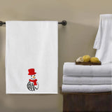 BYFT Embroidered For You Personalised Cotton Towel - Faith Snowman Design High Quality Embroidery Perfect For Gifting